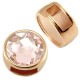 DQ Metal slider bead with setting for SS34 flatback Rosegold